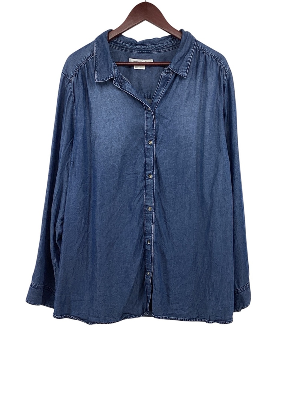 🐵 Pennington’s Denim-Style Button-Up Top, Size 3XL